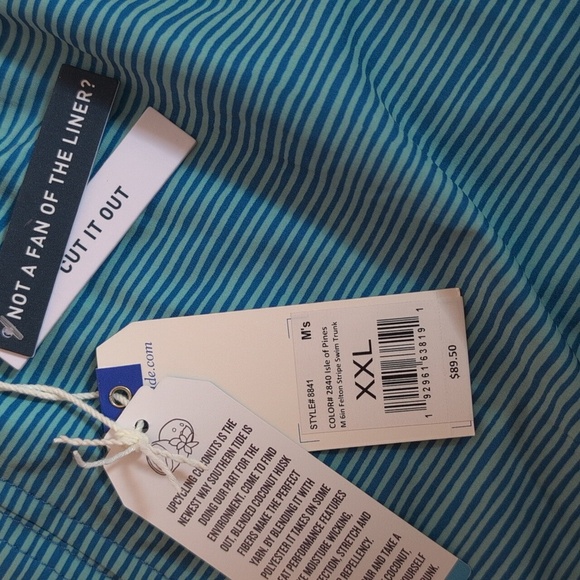 Southern Tide Men's Blue Striped 6in Felton Stripe Swim Trunks NWT Size XXL - Picture 3 of 7